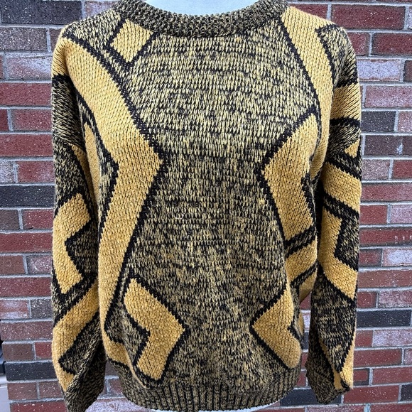 Vintage 1980s EDISON retro abstract yellow and black L made in USA - Picture 9 of 9